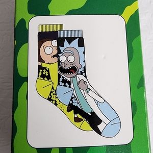 Rick & Morty Crew Socks Set Shoe Size 6-12 WB Adult Swim Cartoon NEW
